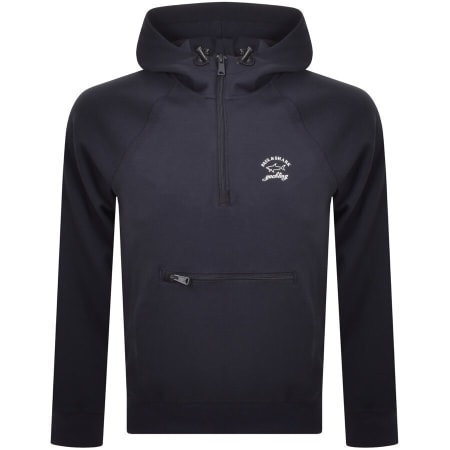 Product Image for Paul And Shark Half Zip Hoodie Navy