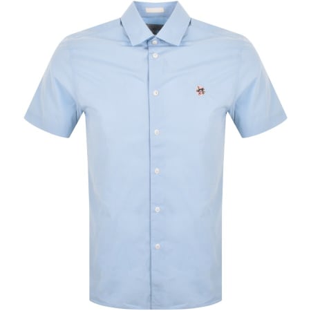 Product Image for Ted Baker Poplin Short Sleeved Shirt Blue