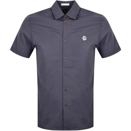 Product Image for Ted Baker Poplin Short Sleeved Shirt Navy