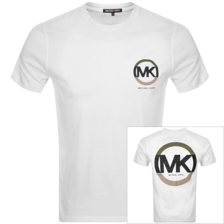 Product Image for Michael Kors Short Sleeve Victory Logo T Shirt Whi