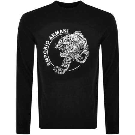 Product Image for Emporio Armani Crew Neck Knit Jumper Black
