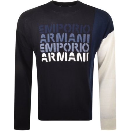 Product Image for Emporio Armani Crew Neck Knit Jumper Navy