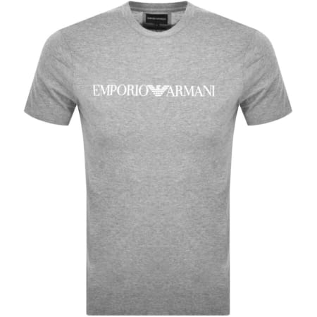 Product Image for Emporio Armani Crew Neck Logo T Shirt Grey