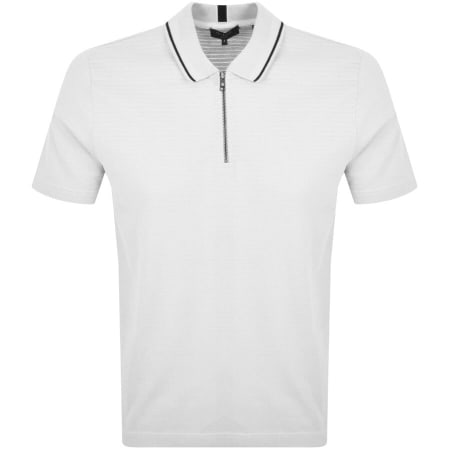 Product Image for Ted Baker Textured Zip Polo T Shirt White