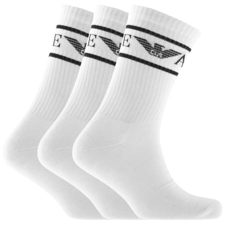 Product Image for Emporio Armani 3 Pack Socks White