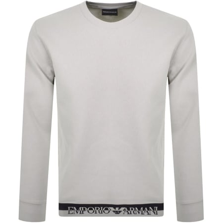 Product Image for Emporio Armani Crew Neck Logo Sweatshirt Grey