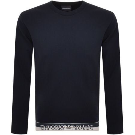 Product Image for Emporio Armani Crew Neck Logo Sweatshirt Navy