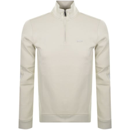 Product Image for BOSS Sweat 1 Half Zip Sweatshirt Beige