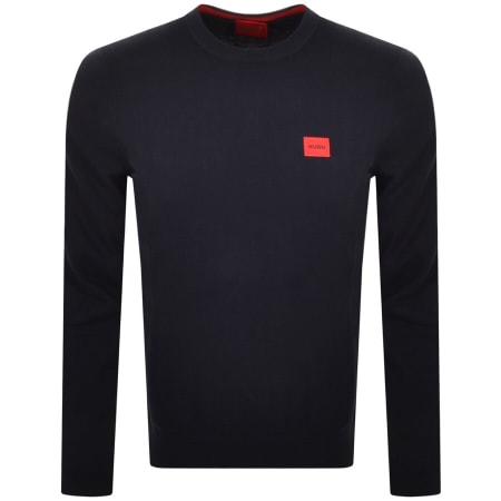 Product Image for HUGO San Cassius C Knit Jumper Navy