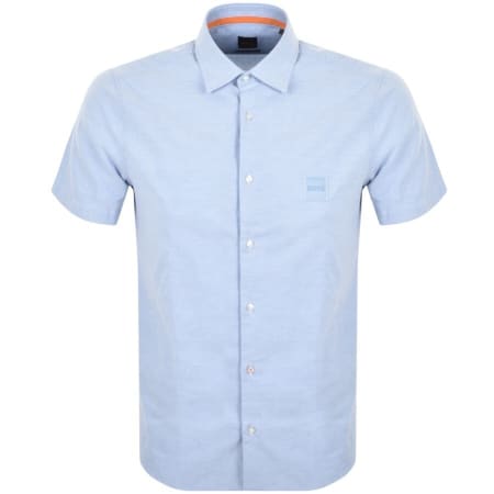 Product Image for BOSS Rash Slim Short Sleeved Shirt Blue