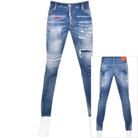 Product Image for DSQUARED2 Skater Mid Wash Jeans Blue