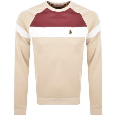 Product Image for Luke 1977 Adam 3 Tape Sweatshirt Beige