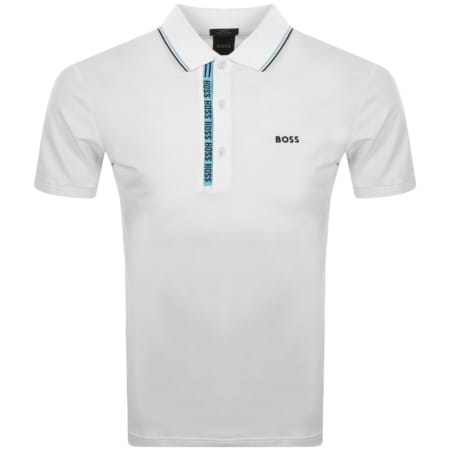 Product Image for BOSS Paule 4 Jersey Polo T Shirt White
