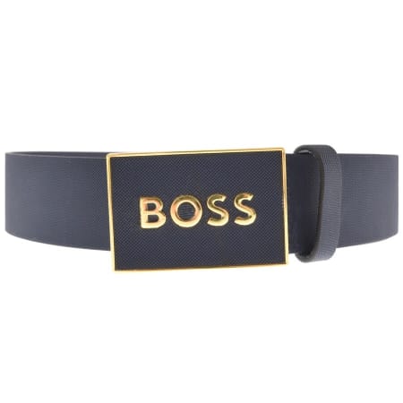 Product Image for BOSS Icon Leather Belt Navy