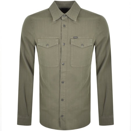 Product Image for G Star Raw Marine Slim Long Sleeved Shirt Khaki