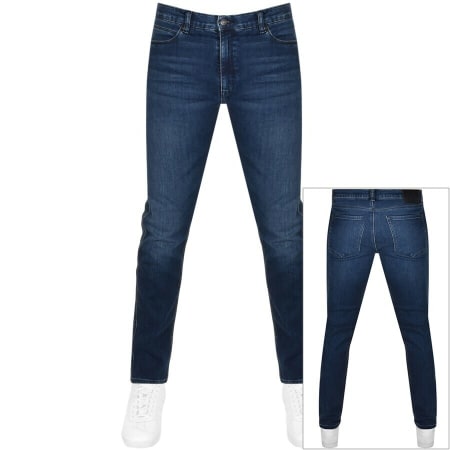 Product Image for HUGO 734 Mid Wash Extra Slim Jeans Blue