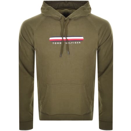 Product Image for Tommy Hilfiger Logo Pullover Hoodie Green