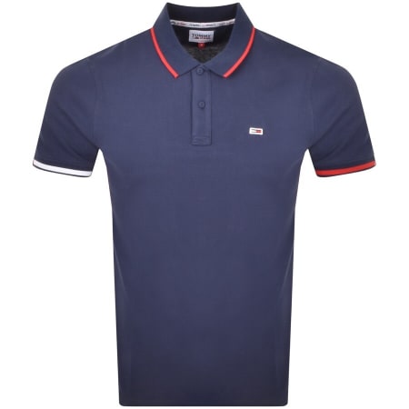Product Image for Tommy Jeans Red Flag Polo Shirt Navy
