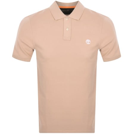 Product Image for Timberland Logo Short Sleeved Polo T Shirt Pink