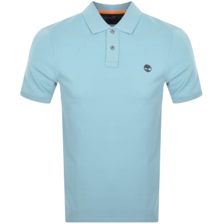 Product Image for Timberland Logo Short Sleeved Polo T Shirt Blue