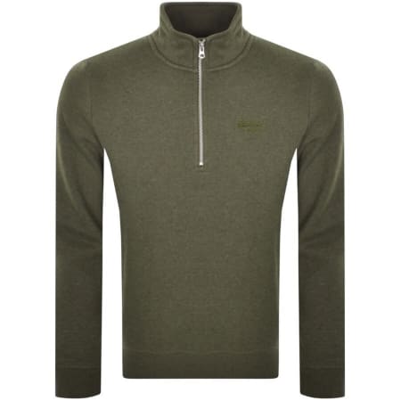 Product Image for Superdry Half Zip Sweatshirt Green