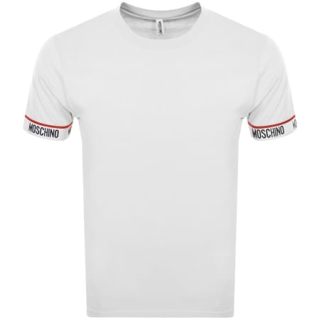 Product Image for Moschino Short Sleeve Tape T Shirt White