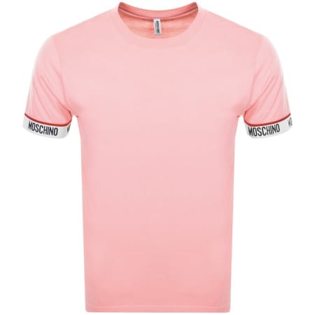 Product Image for Moschino Short Sleeve Tape T Shirt Pink