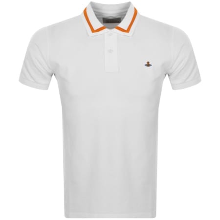 Product Image for Vivienne Westwood Stripe Collar Polo T Shirt White
