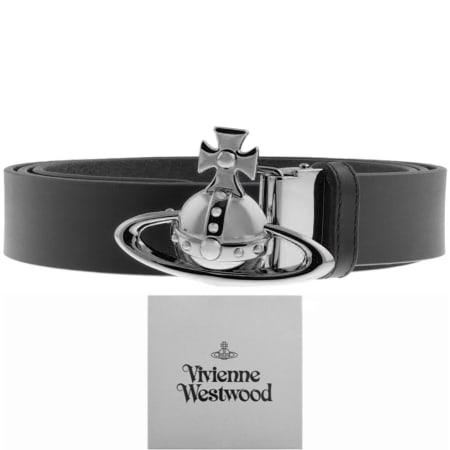 Product Image for Vivienne Westwood Orb Buckle Leather Belt Black
