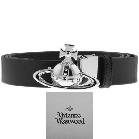 Product Image for Vivienne Westwood Orb Buckle Leather Belt Black