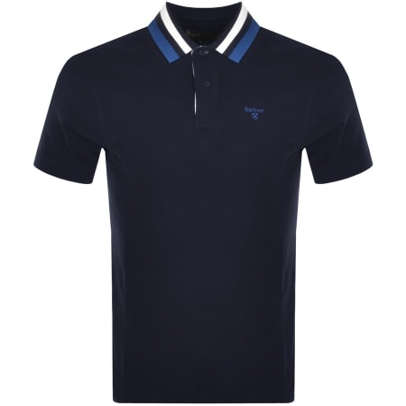 Product Image for Barbour Tipped Pique Polo T Shirt Navy