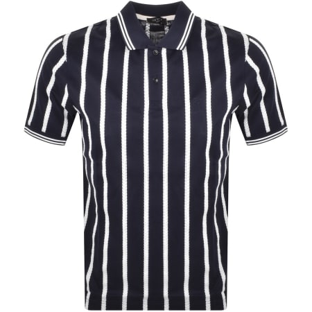 Product Image for Ted Baker Striped Polo T Shirt Navy