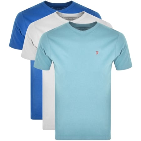 Product Image for Farah Vintage Lounge T Shirts 3 Pack Blue