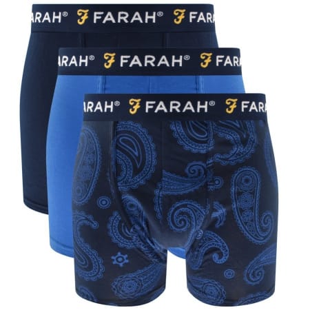 Product Image for Farah Vintage Pickett 3 Pack Boxer Shorts Navy
