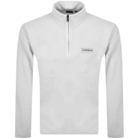 Product Image for Napapijri Half Zip Fleece Sweatshirt White