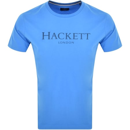 Product Image for Hackett London Logo T Shirt Blue