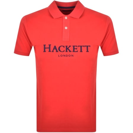 Product Image for Hackett Logo Polo T Shirt Red