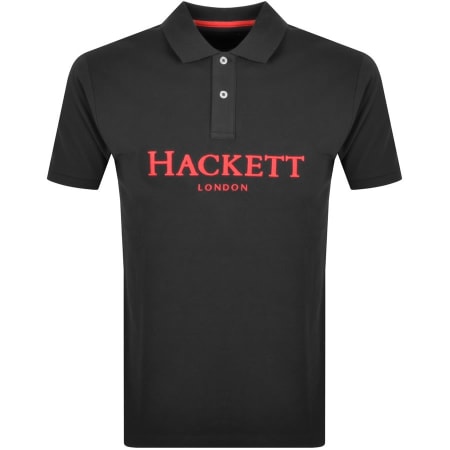 Product Image for Hackett Logo Polo T Shirt Black
