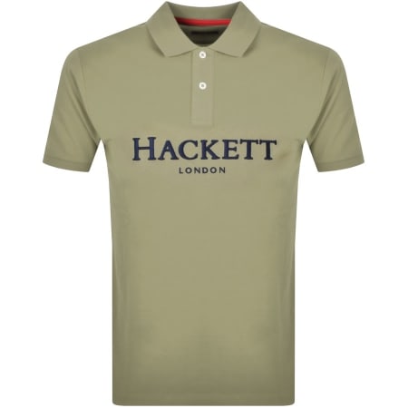 Product Image for Hackett Logo Polo T Shirt Khaki