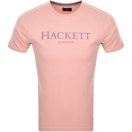 Product Image for Hackett London Logo T Shirt Pink