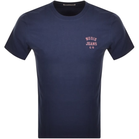 Product Image for Nudie Jeans Roy Logo T Shirt Navy