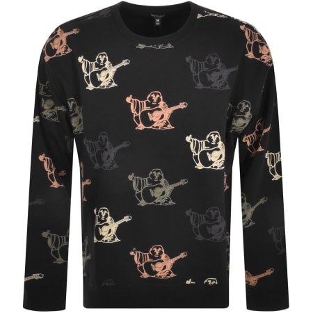 Product Image for True Religion Buddha Print Sweatshirt Black