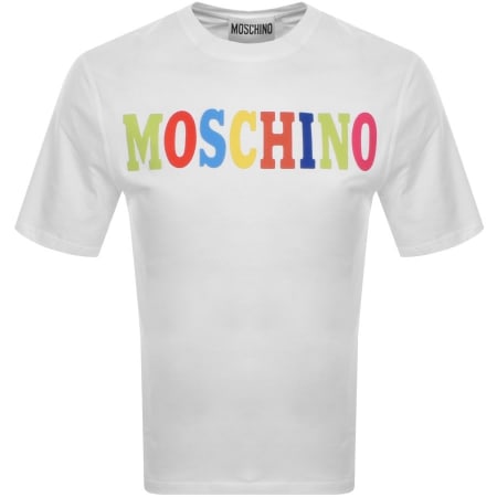 Product Image for Moschino Short Sleeve Logo T Shirt White
