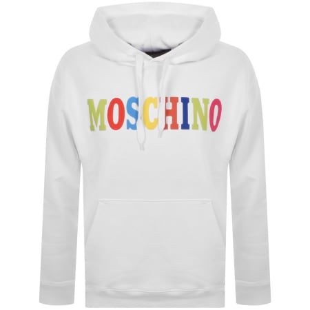 Product Image for Moschino Logo Hoodie White