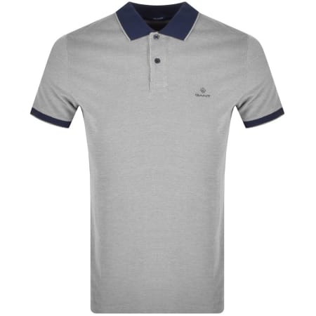 Product Image for Gant Oxford Pique Polo T Shirt Grey