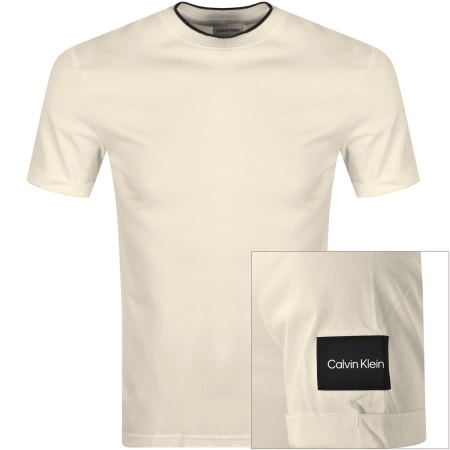 Product Image for Calvin Klein Short Sleeve T Shirt Beige