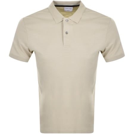 Product Image for Calvin Klein Short Sleeve Polo T Shirt Beige