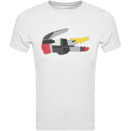 Product Image for Lacoste Sport Large Crocodile T Shirt White