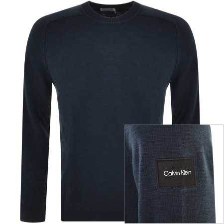 Product Image for Calvin Klein Slub Texture Knit Jumper Navy