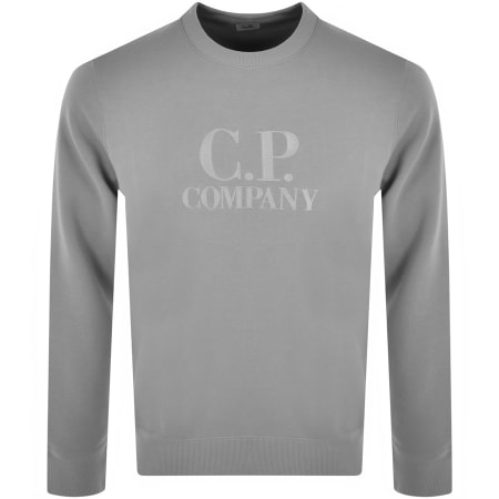 Product Image for CP Company Logo Crew Neck Sweatshirt Grey